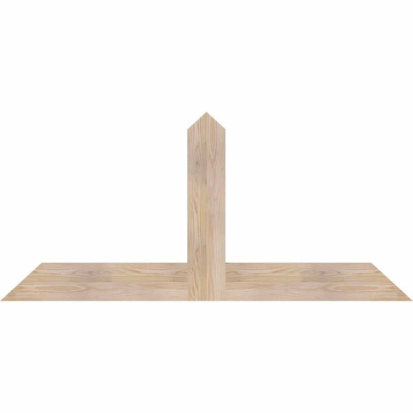 Ekena Millwork Portland Smooth Timber Gable Bracket, Douglas Fir, 60"W x 27"H x 1 1/2"D x 5 1/2"F, 11/12 Pitch GBW060X27X0206POR00SDF - main